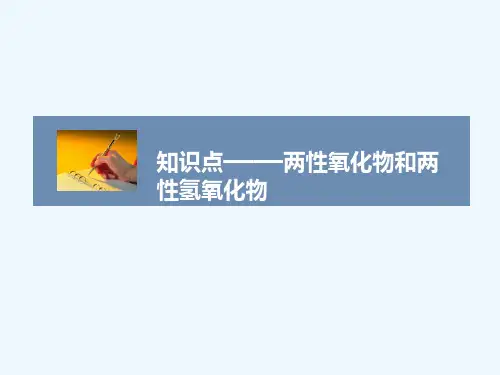 两性氧化物和两性氢氧化物