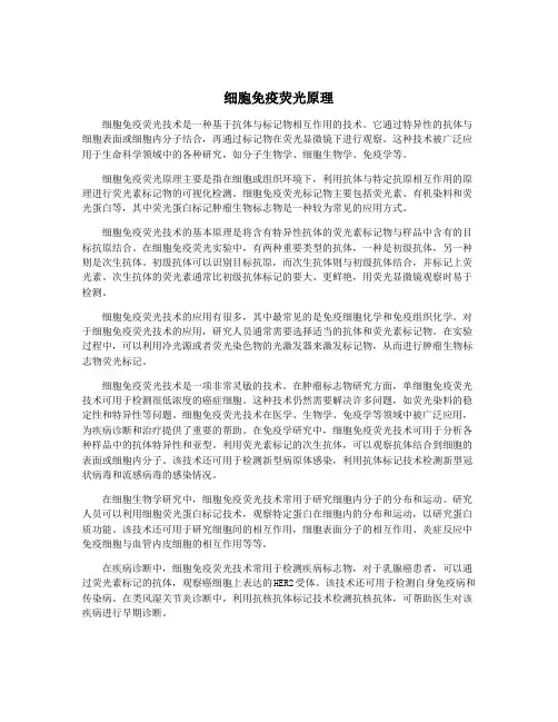 细胞免疫荧光原理
