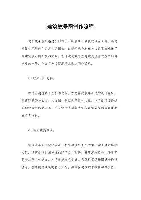 建筑效果图制作流程