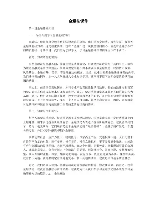 金融法课件