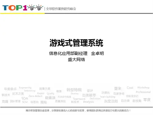 Top100summit游戏式管理系统—盛大_金卓明