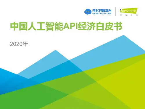 iR--2020年中国人工智能API经济白皮书