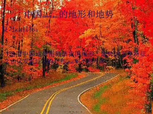 八年级地理上学期复习 中国的自然环境、地势地形课件初中八年级全册地理课件