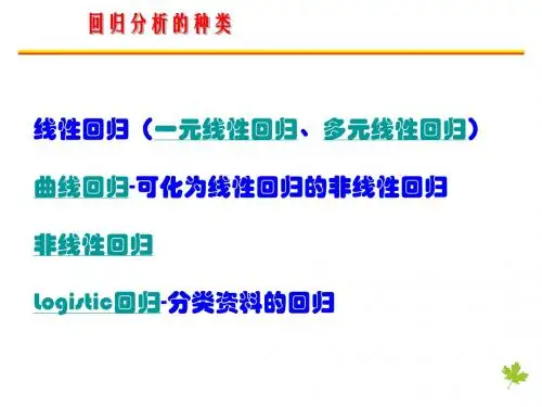 回归分析_非线性回归