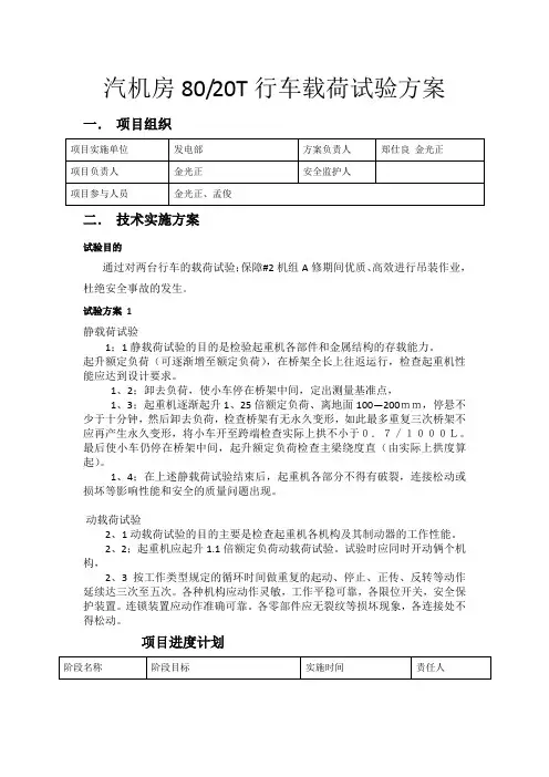 行车试验方案