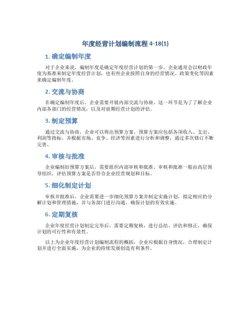 年度经营计划编制流程4-18
