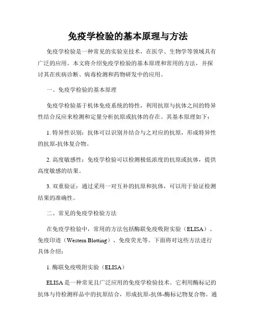 免疫学检验的基本原理与方法