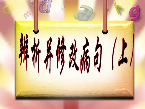 高考语文复习辨析并修改病句(上)(精)PPT课件