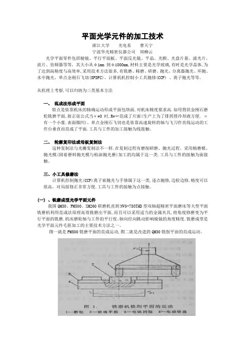 平面光学元件的加工技术