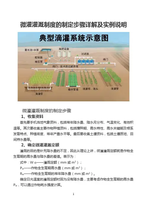 微灌灌溉制度的制定步骤详解及实例说明
