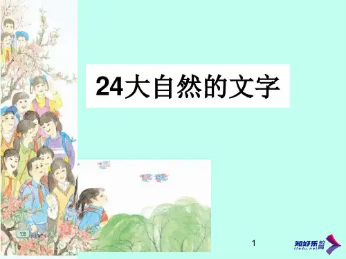 大自然的文字PPT教学课件