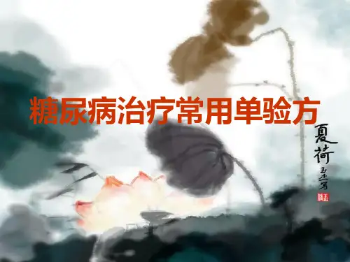 糖尿病治疗单方