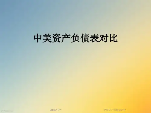 中美资产负债表对比