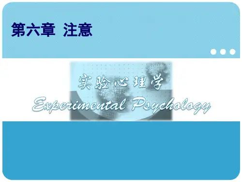 实验心理学《注意》课件