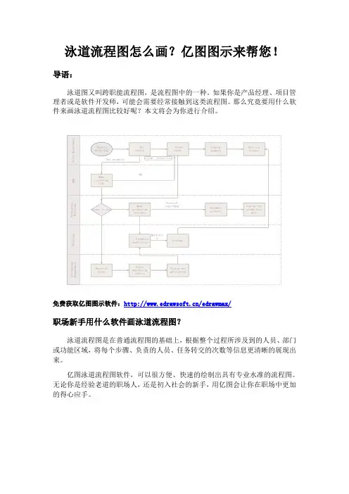泳道流程图怎么画？亿图图示来帮您!