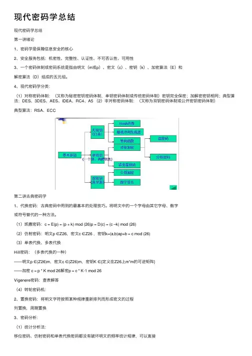 现代密码学总结