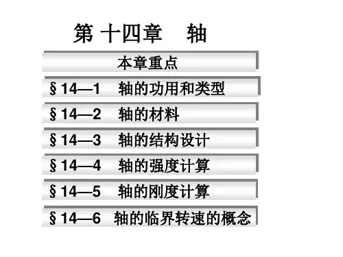 机械设计基础  第14章 轴