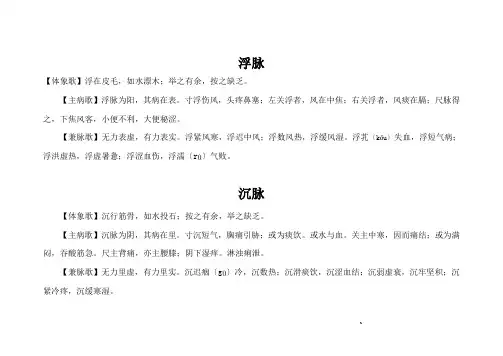 中医脉象图谱讲解