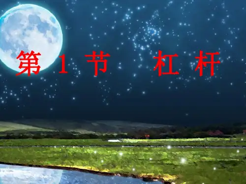苏科版初中物理九年级上册 11.1  杠杆  课件(18张)