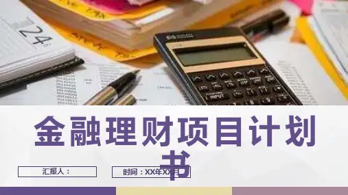 企业集团金融产品投资运营金融理财项目计划书PPT模板课件