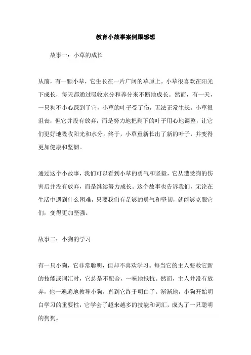 教育小故事案例跟感想