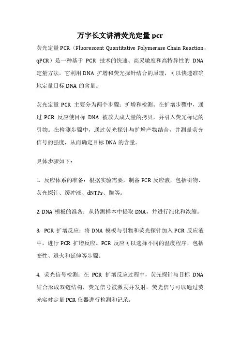 万字长文讲清荧光定量pcr
