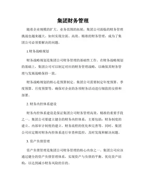 集团财务管理
