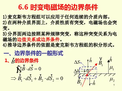 6.6 时变电磁场的边界条件