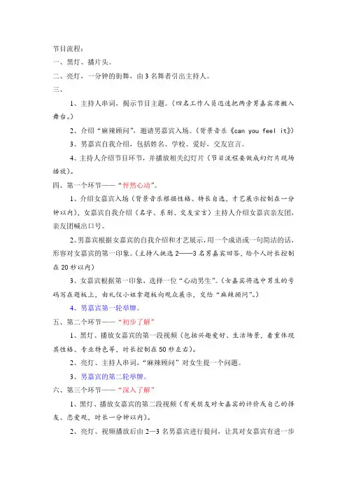 节目流程