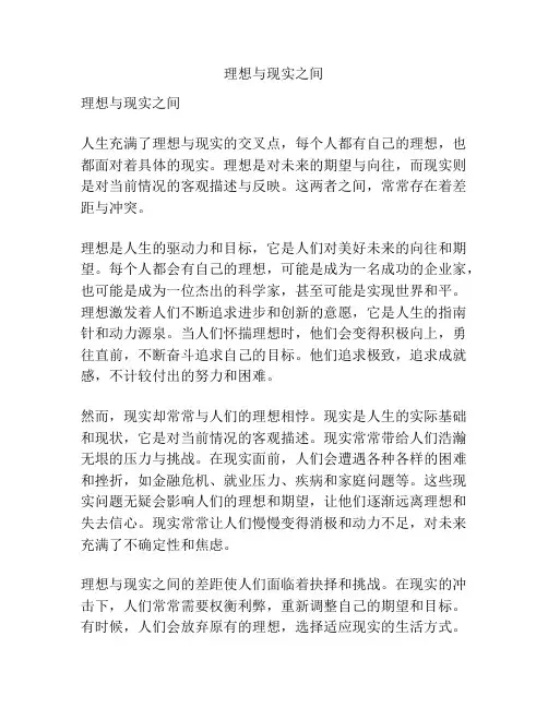理想与现实之间