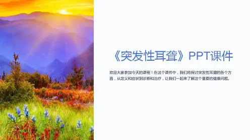 《突发性耳聋》课件