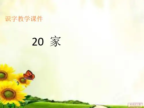 《 家》生字教学课件