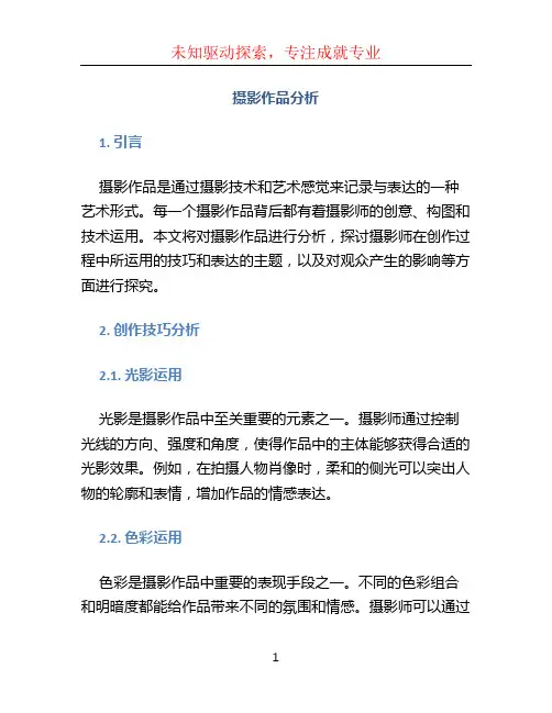 摄影作品分析