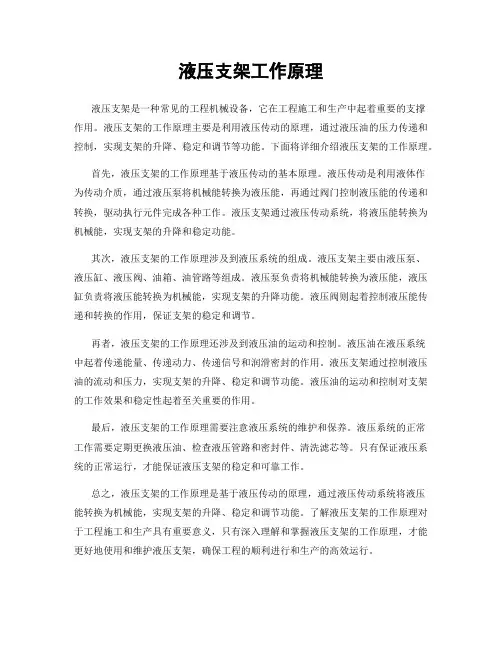 液压支架工作原理