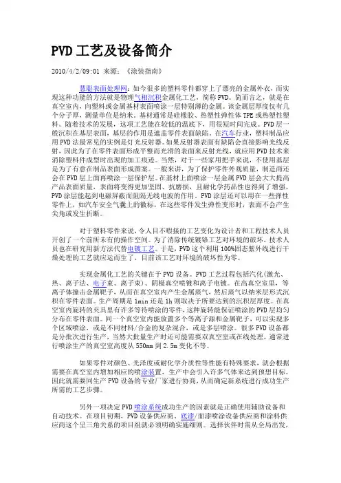 PVD工艺及设备简介