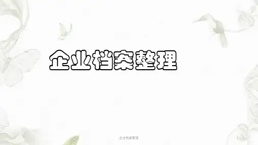 企业档案整理ppt课件
