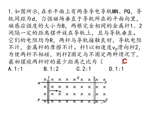 电磁感应中动量定理和动量守恒定律的运用ppt课件.ppt