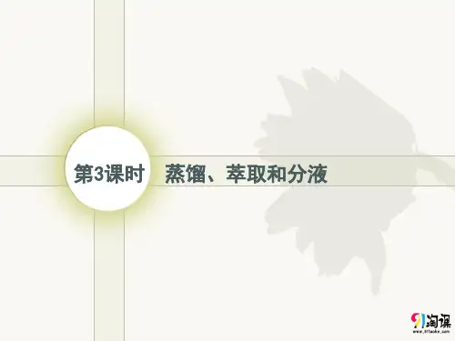 课件10：1.1.3 蒸馏、萃取和分液 