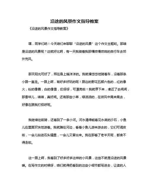 沿途的风景作文指导教案