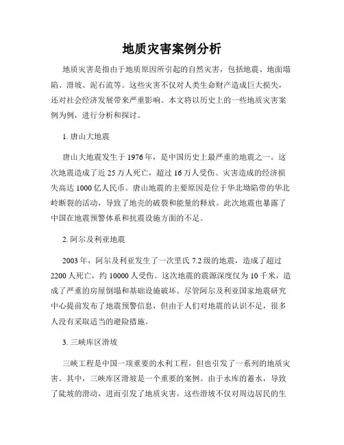 地质灾害案例分析