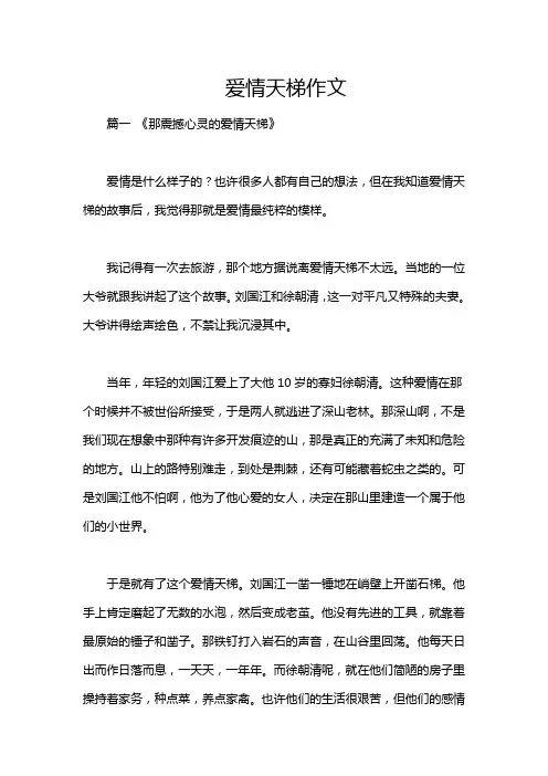爱情天梯作文
