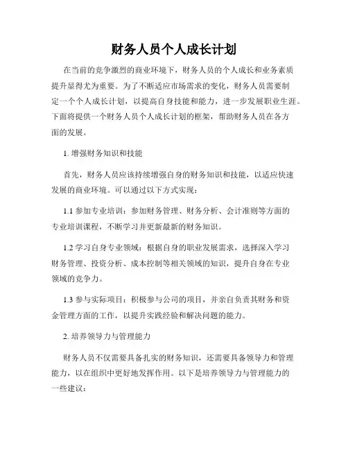 财务人员个人成长计划