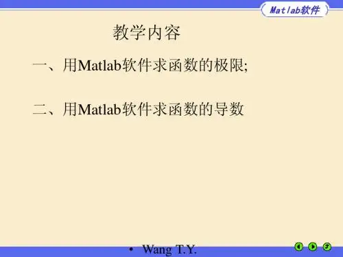 MATLAB中极限与导数