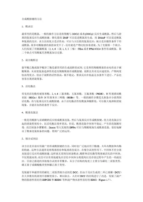 合成酰胺键的方法