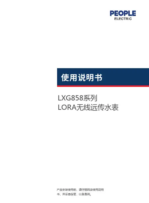 人民电器 LXG858 LORA无线远传水表 使用说明书