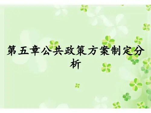 第五章公共政策方案制定分析