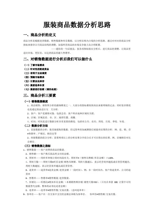 服装货品分析思路