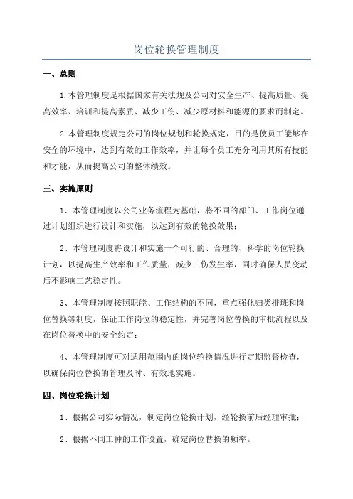 岗位轮换管理制度