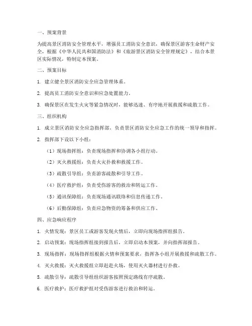 景区消防应急演练预案范文