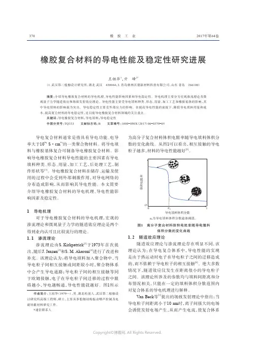 橡胶复合材料的导电性能及稳定性研究进展